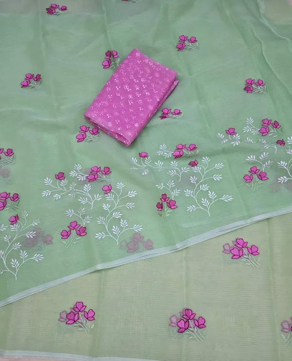 Kotadoria_Green_Cotton_Saree_For_Women
