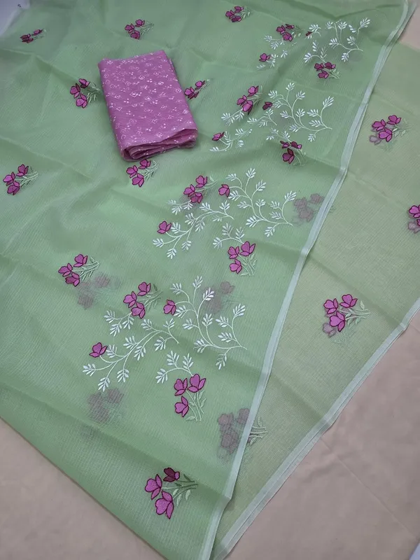 Kotadoria_Green_Cotton_Saree_For_Women