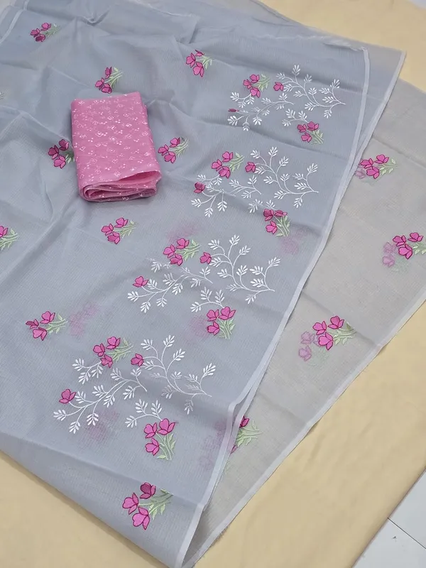 Kotadoria_Grey_Cotton_Saree_For_Women