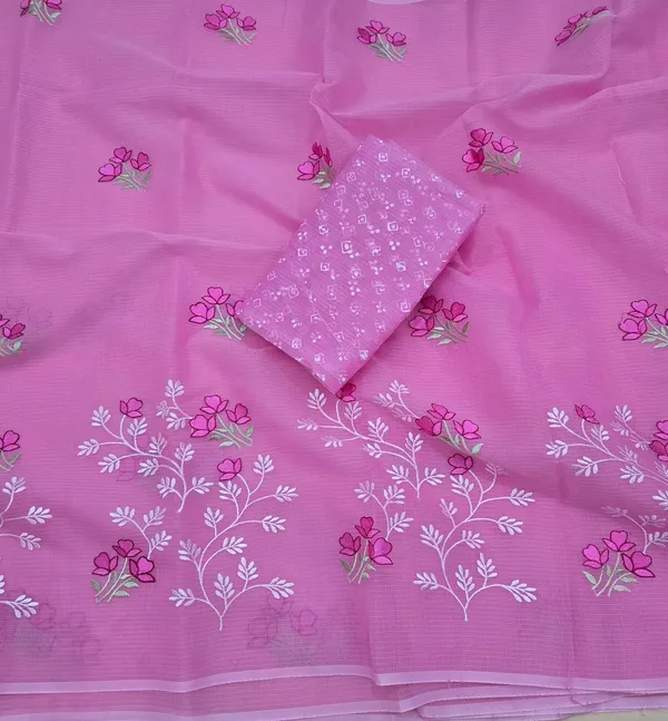 Kotadoria_Pink_Cotton_Saree_For_Women