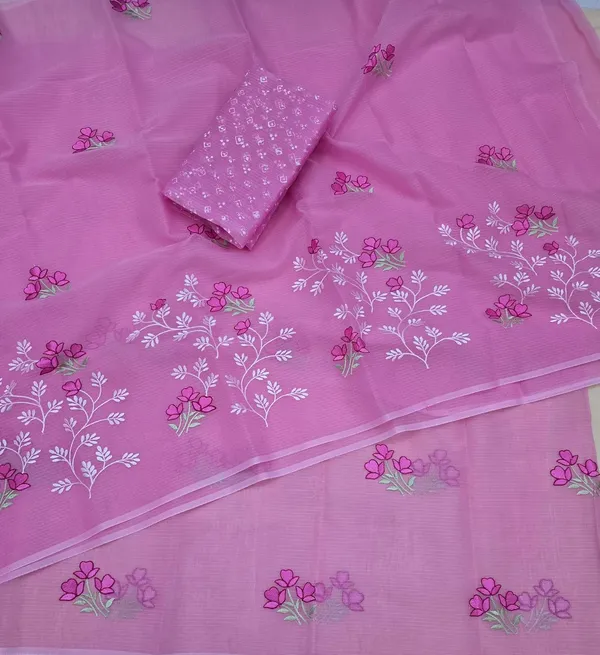 Kotadoria_Pink_Cotton_Saree_For_Women