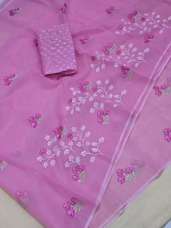 Kotadoria_Pink_Cotton_Saree_For_Women