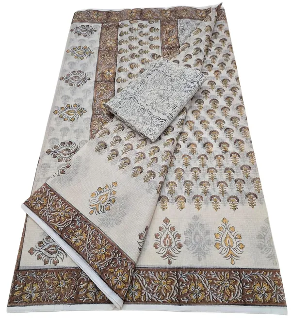 Kotadoria_Cream_Kota_Doria_Kota_Doria_Hand_Block_Print_Saree_For_Women
