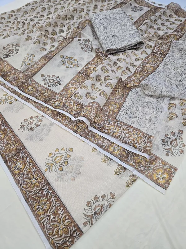Kotadoria_Cream_Kota_Doria_Kota_Doria_Hand_Block_Print_Saree_For_Women