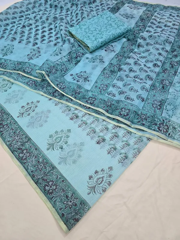 Kotadoria_Mint_Kota_Doria_Kota_Doria_Hand_Block_Print_Saree_For_Women