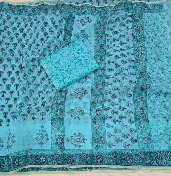 Kotadoria_Mint_Kota_Doria_Kota_Doria_Hand_Block_Print_Saree_For_Women