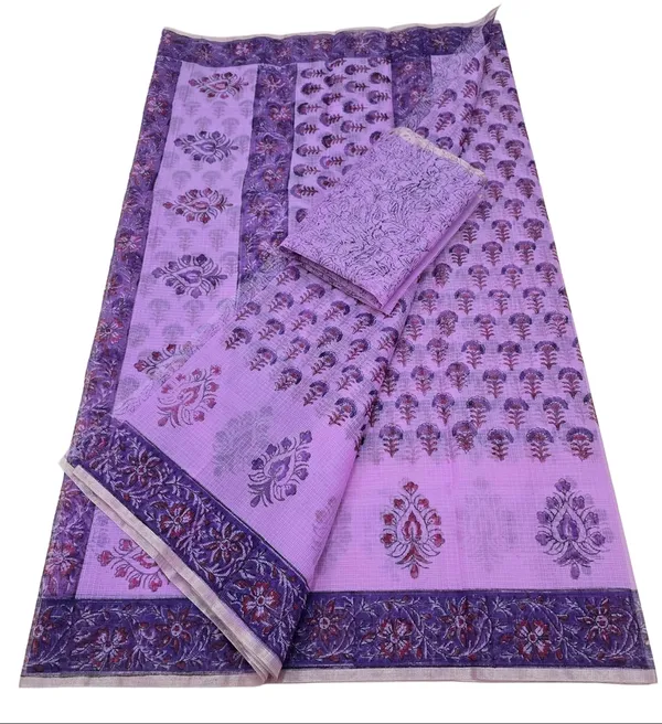 Kotadoria_Purple_Kota_Doria_Kota_Doria_Hand_Block_Print_Saree_For_Women