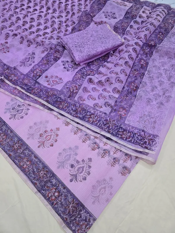 Kotadoria_Purple_Kota_Doria_Kota_Doria_Hand_Block_Print_Saree_For_Women