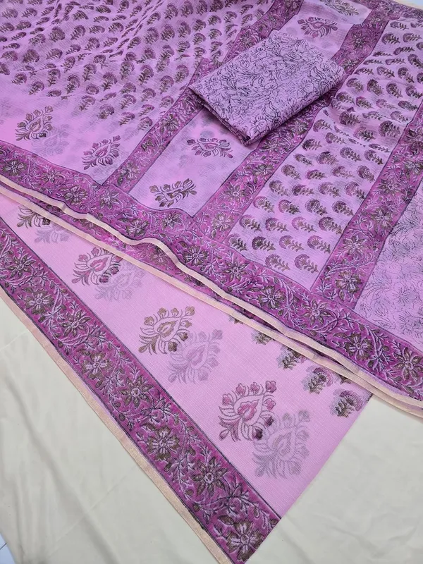 Kotadoria_Pink_Kota_Doria_Kota_Doria_Hand_Block_Print_Saree_For_Women