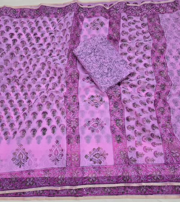 Kotadoria_Pink_Kota_Doria_Kota_Doria_Hand_Block_Print_Saree_For_Women