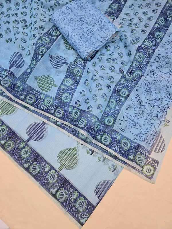 Kotadoria_Sky_Blue_Cotton_Saree_For_Women