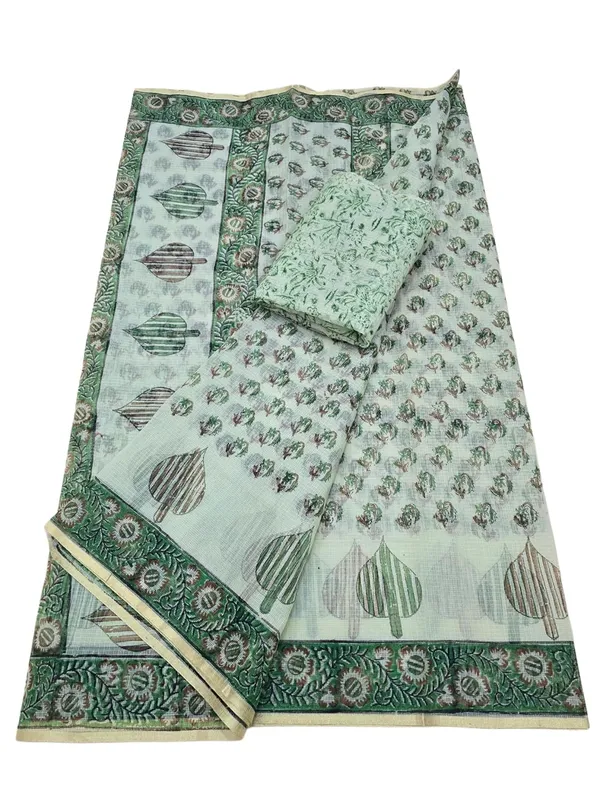 Kotadoria_Green_Cotton_Saree_For_Women
