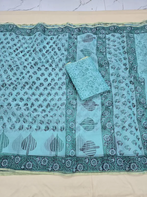 Kotadoria_Mint_Cotton_Saree_For_Women