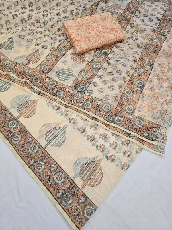 Kotadoria_Yellow_Cotton_Saree_For_Women