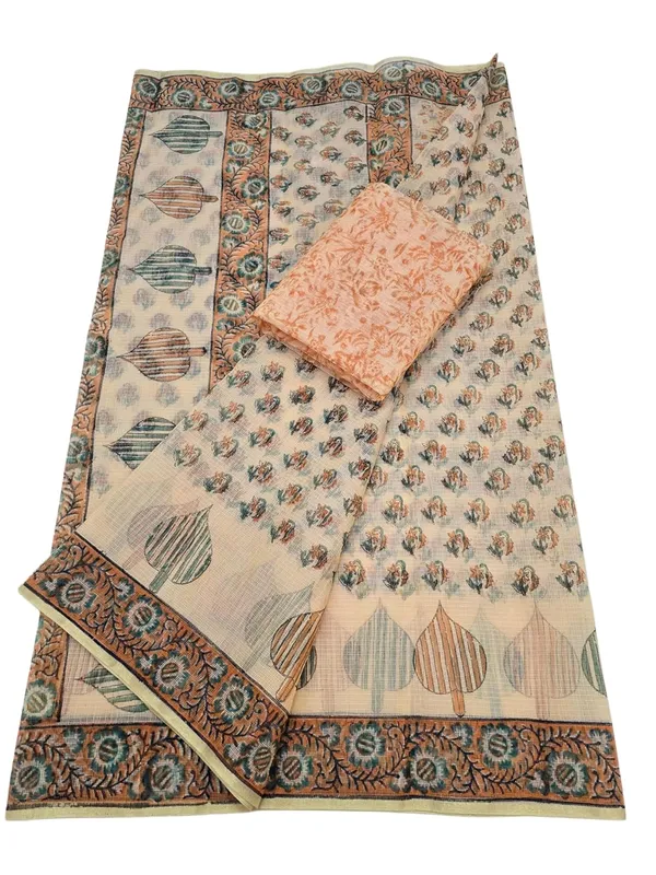 Kotadoria_Yellow_Cotton_Saree_For_Women