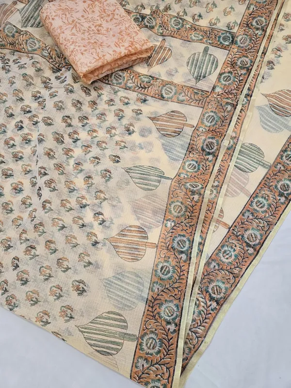 Kotadoria_Yellow_Cotton_Saree_For_Women