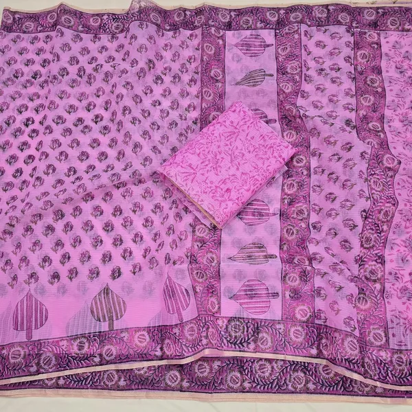 Kotadoria_Pink_Cotton_Saree_For_Women