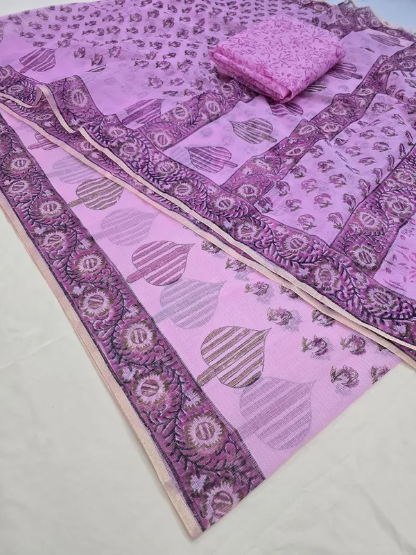 Kotadoria_Pink_Cotton_Saree_For_Women
