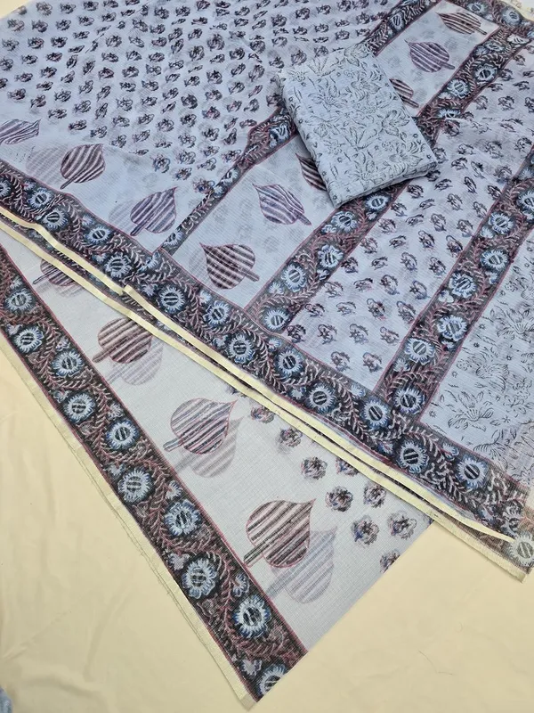 Kotadoria_Grey_Cotton_Saree_For_Women