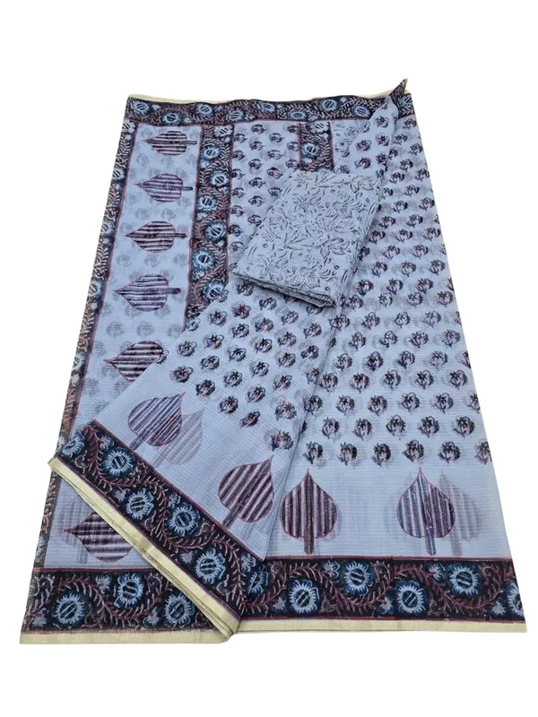 Kotadoria_Grey_Cotton_Saree_For_Women