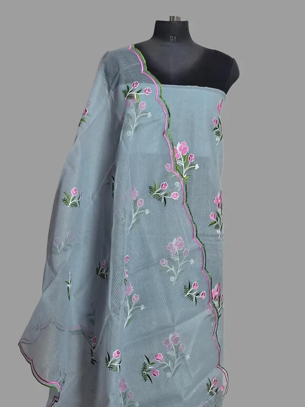 Kotadoria_Grey_Pure_Cotton_Embroidery_Unstitched_Dress_Material_For_Women