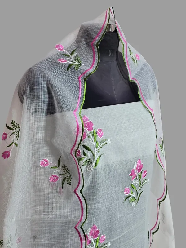 Kotadoria_White_Pure_Cotton_Embroidery_Unstitched_Dress_Material_For_Women