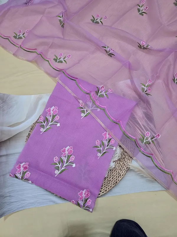 Kotadoria_Purple_Pure_Cotton_Embroidery_Unstitched_Dress_Material_For_Women