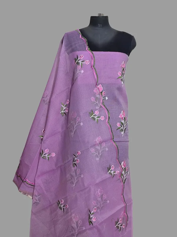 Kotadoria_Purple_Pure_Cotton_Embroidery_Unstitched_Dress_Material_For_Women