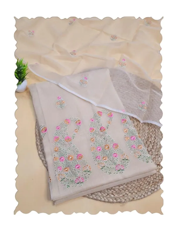 Kotadoria_Cream_Cotton_Unstitched_Dress_Material_For_Women