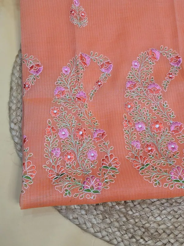 Kotadoria_Orange_Cotton_Unstitched_Dress_Material_For_Women
