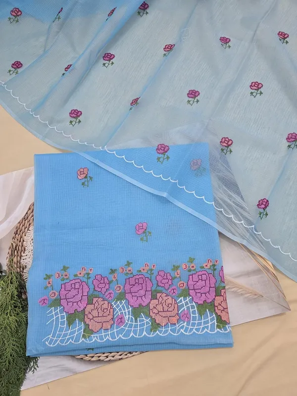 Kotadoria_Sky_Blue_Cotton_Unstitched_Dress_Material_For_Women