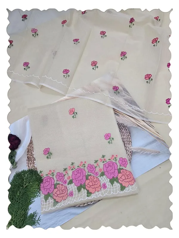 Kotadoria_Cream_Cotton_Unstitched_Dress_Material_For_Women