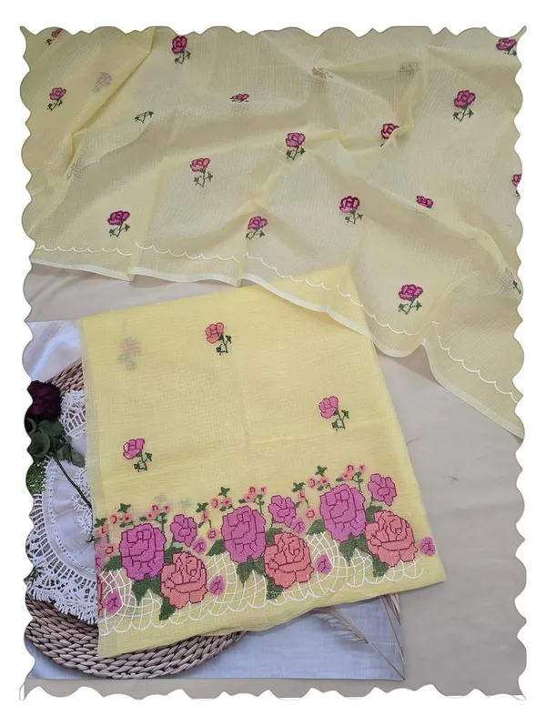 Kotadoria_Yellow_Cotton_Unstitched_Dress_Material_For_Women