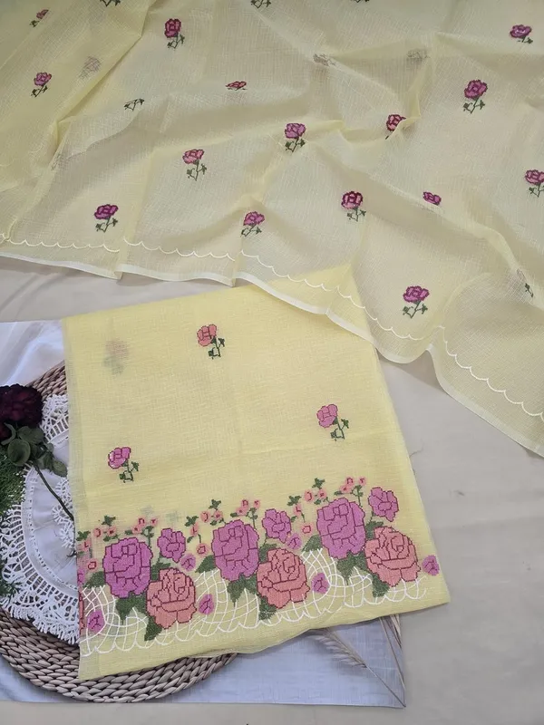 Kotadoria_Yellow_Cotton_Unstitched_Dress_Material_For_Women