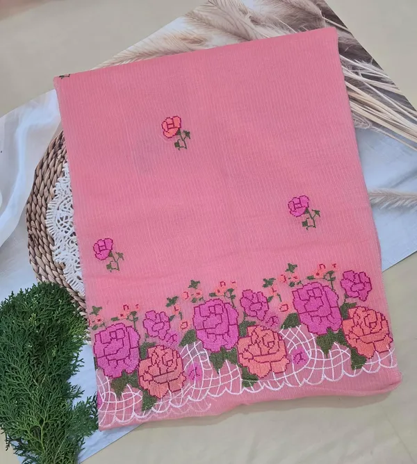 Kotadoria_Peach_Cotton_Unstitched_Dress_Material_For_Women