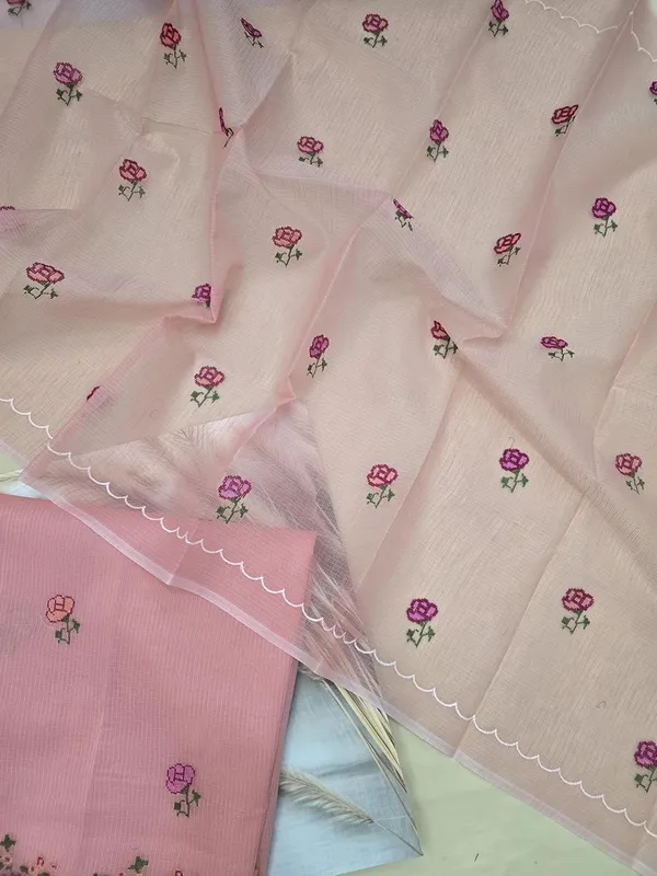 Kotadoria_Peach_Cotton_Unstitched_Dress_Material_For_Women