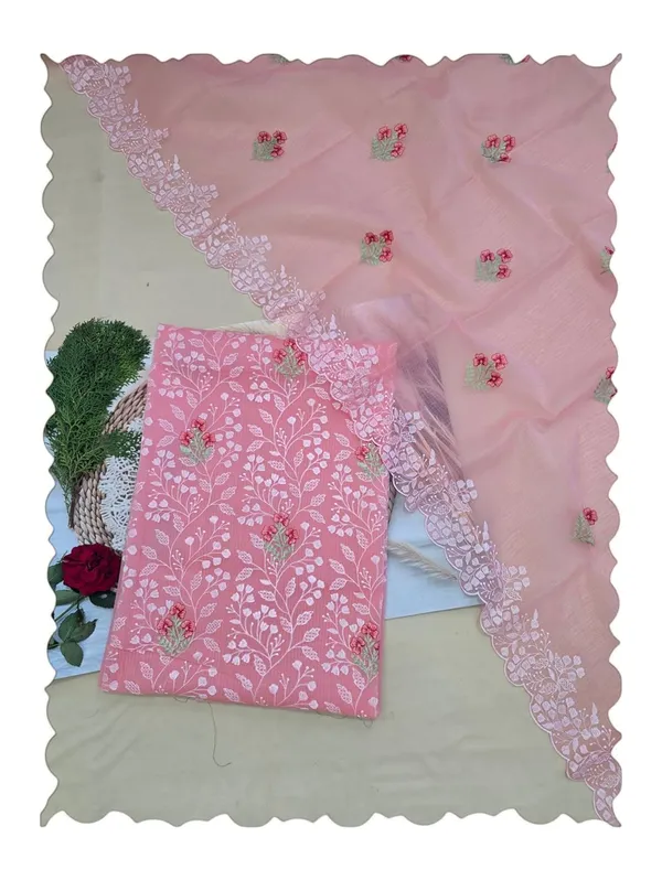 Kotadoria_Peach_Cotton_Unstitched_Dress_Material_For_Women
