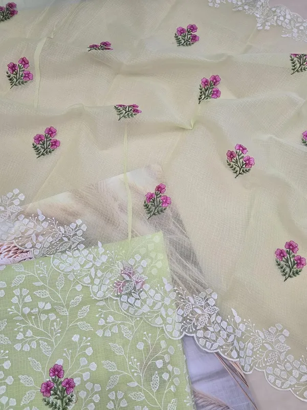 Kotadoria_Pista_Green_Cotton_Unstitched_Dress_Material_For_Women