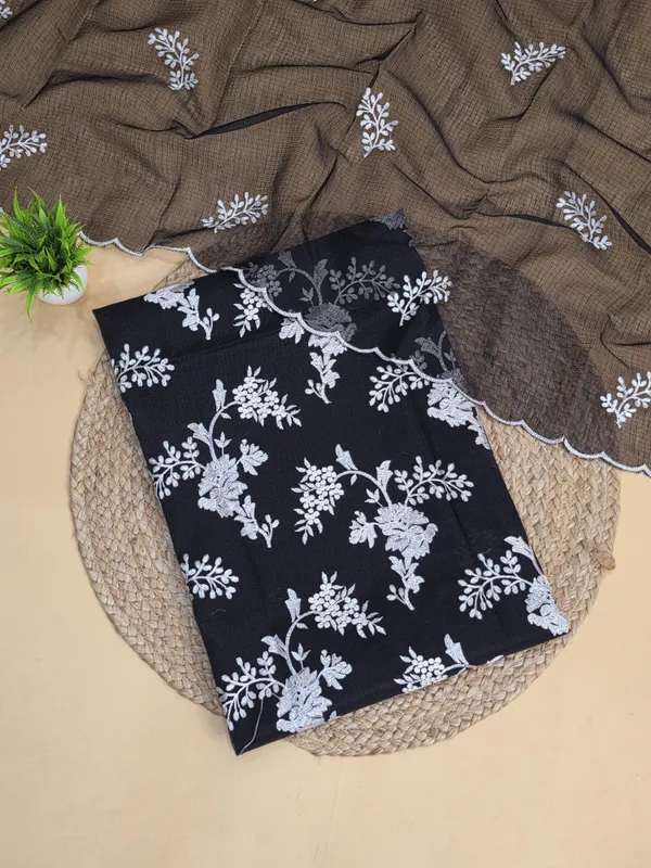 Black_Kota_Doria_Embroidery_Suit_Set_with_Dupatta