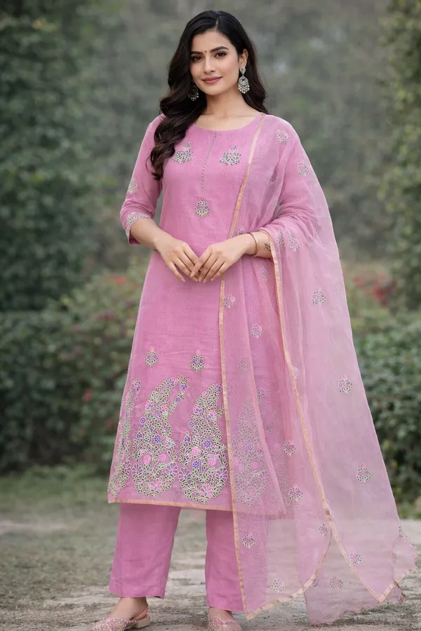 Kotadoria_Purple_Cotton_Unstitched_Dress_Material_For_Women