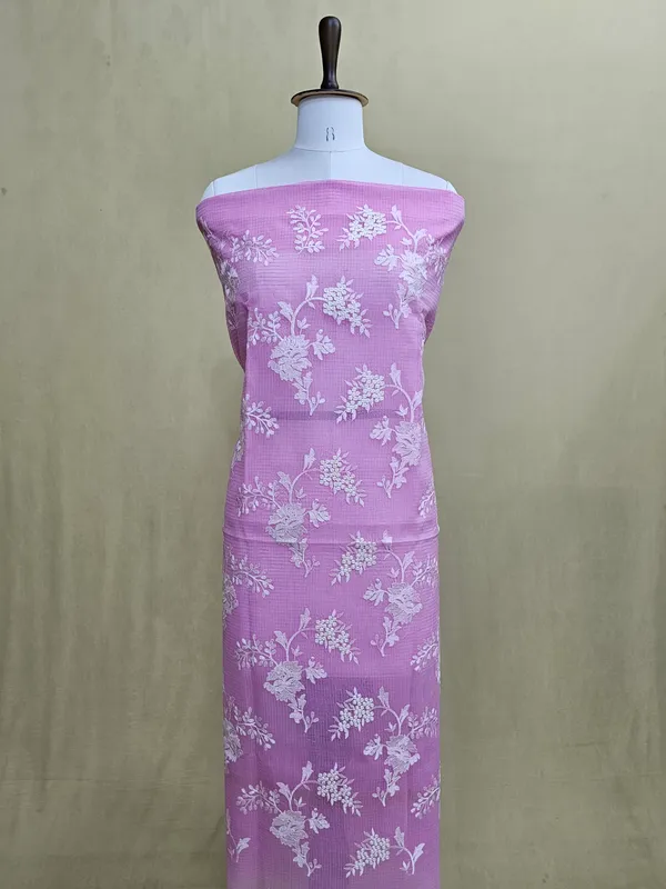 Kota_Doria_Cotton_Blend_Embroidered_Suit_Set_for_Women_|_Pink_Floral_Embroidery_Top,_Bottom_&_Lemon_Dupatta_|_3_Piece_Ethnic_Dress_Material