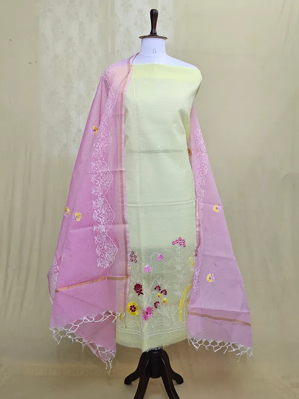 Kota_Doria_Embroidered_3_Piece_Suit_Set_for_Women_|_Cream_&_Pink_Floral_Embroidery_Kurta_with_Bottom_&_Dupatta_|_Premium_Ethnic_Wear