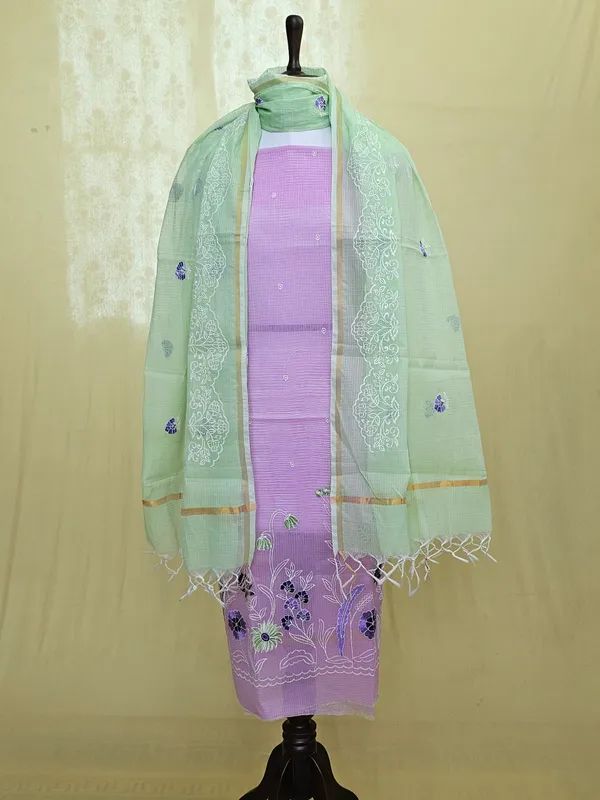 Kota_Doria_Embroidered_Suit_Set_for_Women_|_Purple_Pink_Top_with_Pastel_Green_Floral_Dupatta_|_Purple_Bottom_Traditional_Ethnic_Dress_Materia