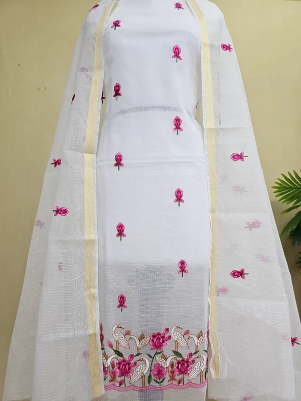 Kota_Doria_Embroidered_Top_&_Bottom_Set_for_Women_|_White_Floral_Embroidery_Dress_Material_|_Elegant_Ethnic_Wear