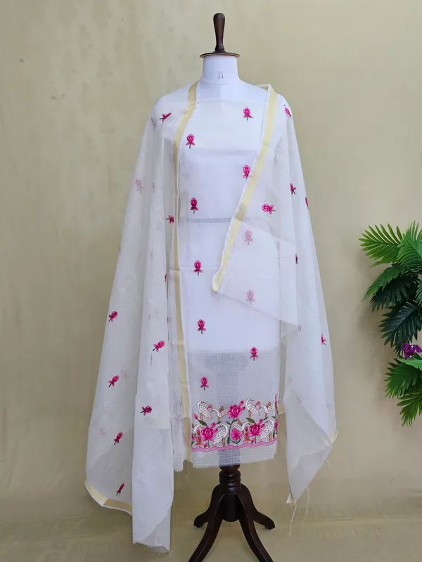 Kota_Doria_Embroidered_Top_&_Bottom_Set_for_Women_|_White_Floral_Embroidery_Dress_Material_|_Elegant_Ethnic_Wear