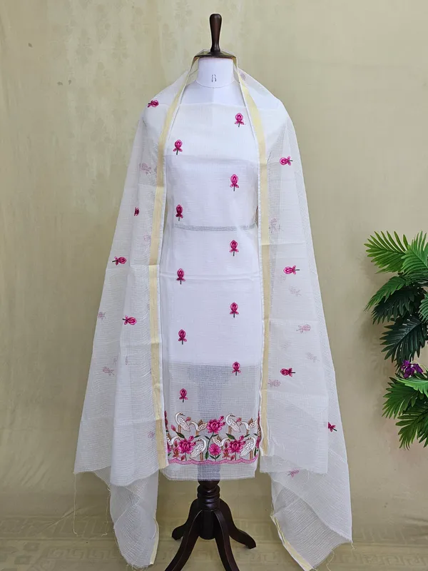 Kota_Doria_Embroidered_Top_&_Bottom_Set_for_Women_|_White_Floral_Embroidery_Dress_Material_|_Elegant_Ethnic_Wear
