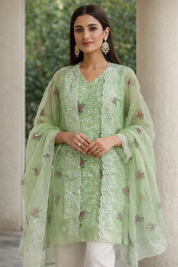 Kotadoria_Green_Cotton_Blend_Unstitched_Dress_Material_For_Women
