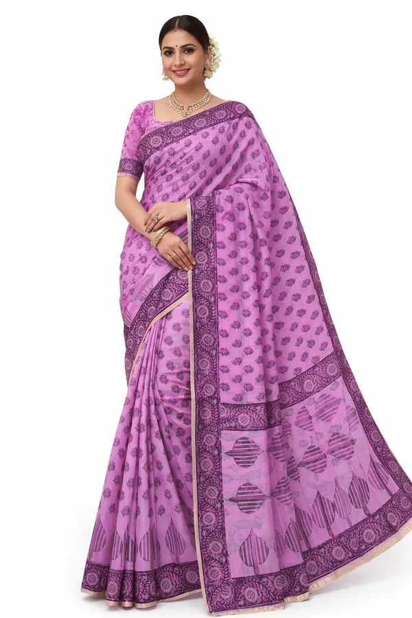 Kotadoria_Pink_Cotton_Saree_For_Women