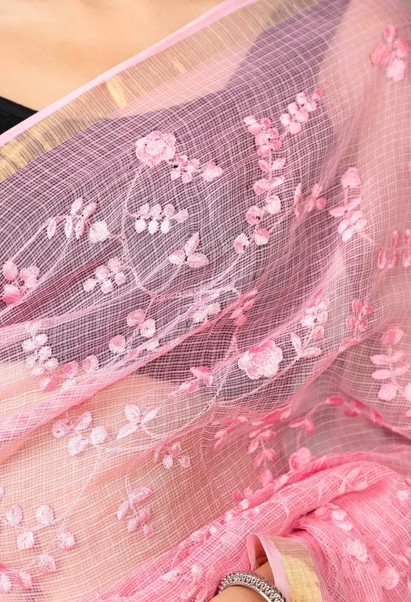 Kotadoria_Blush_Pink_Organic_Cotton_Saree_For_Women