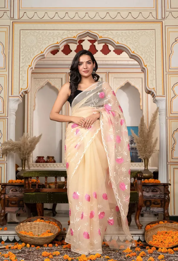 Kotadoria_Beige_Nude_Cotton_Saree_For_Women